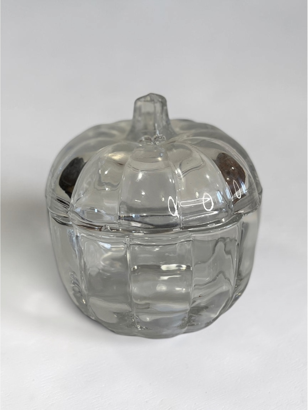Vintage glass pumpkin candy dish